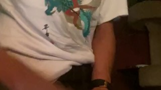 Late Night Cum Load From Sexy Gamer DILF Native Ecstasy Onto Table, Daddy Says Lick It Up 😈