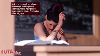 Futa3DX - Mistress Teacher User Her Skills To Fuck Cute Futa Blonde