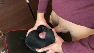 Moaning Guy Humping Pillow for Travel while Dirty Talking until Big Cum Orgasm - Fap2it