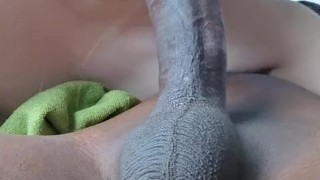 Internal Throat Massage with Monster Dick