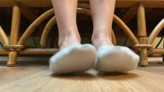 Toe Curling and Wiggling in Ped Socks clip Frieda Ann