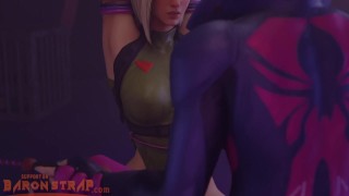 Cammy and Juri Lesbian Foot Tickle Domination