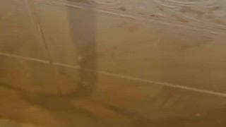 REQUEST - pissing up against the shower wall