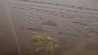 REQUEST - pissing up against the shower wall