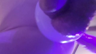 Crying out and moaning while tiny ass gets railed right over your face. :3