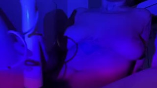 Hairy Mary with big natural boobs masturbate hairy pussy and tries to not woke up her neighbours