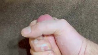 Jerking off until I cum all over the place