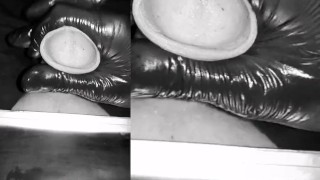 pov edged cumload action - huge white straight oiledcock