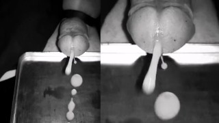 pov edged cumload action - huge white straight oiledcock