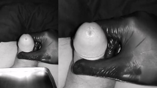 pov edged cumload action - huge white straight oiledcock