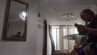 convencí a mi mujer de no salir con una rica mamada