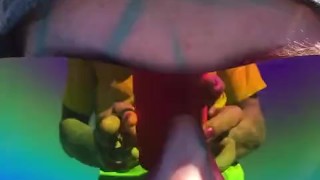 OnlyFans Girl sucks sweathy dick from running trainer at the ocean