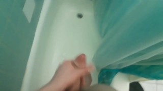 Young Twink Showering, Rides Dildo and Edges