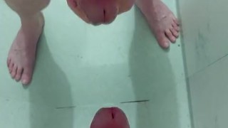 Swede jerking off and cumming with himself.