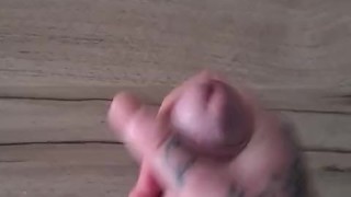 Cumming on the table and up the wall!