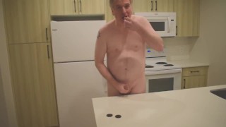 Submissive Male Masturbating and Eating His Cum