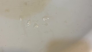 Enjoying a quick rub in a Bathroom