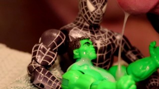 Spidey and Hulk Smasht a Giant's Cock, A Perverted Toy Story