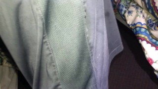 Showing Nike shorts stains up close