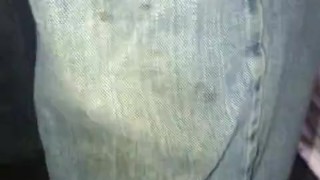 showing off stained Levis