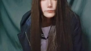 男の娘オナニ－ Japanese crossdresser teasing