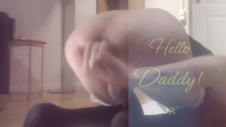 waiting for daddy, anal slut warms up.her anus