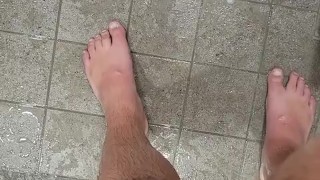 Peeing in shower