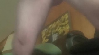 Jacking off with cock rings