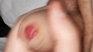 Close up on my Small penis jerking off and cleaning after mess up