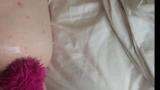Sexy redhead with perfect titties getting face fucked by huge cock!!!!!