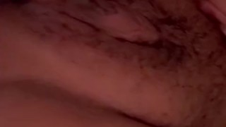 Playing with my big fat hairy pussy