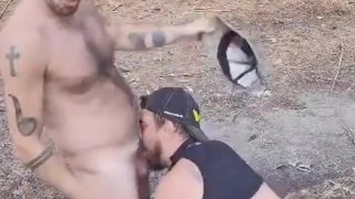 Hikers Blowjob in the Forest