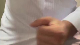 Office worker cumshot