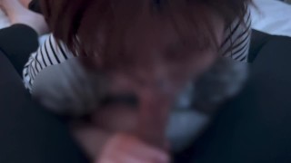 メガネ女子がちんぽの匂いに釣られて精子をたくさん吸い上げてしまう...cum in mouth sperm