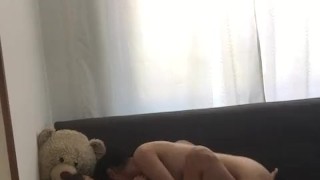 We came home from school horny and fucked on the couch