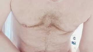 Daddy jerks off and eats his load.