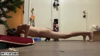 Naked Stretching and Workout with Ryan Fenrir