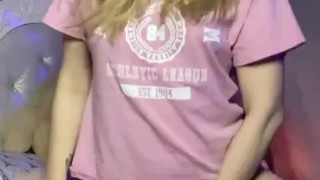 blonde onlyfans fansly creator SlimMaddiePattie exposed in pajamas