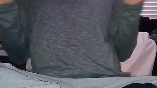 Gay sissy hairy femboy playing with cute asshole