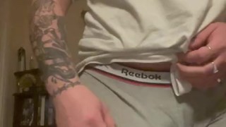 British man with tattoos strips and maturbates. masturbation compilation. Multiple Cum shot
