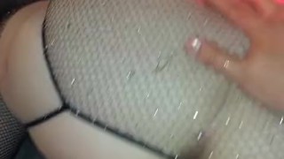 Sloppy blowjob and anal creampie to get on the nice list