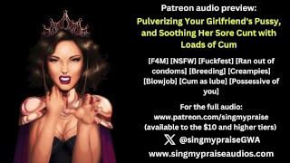 Pulverizing Your Girlfriend's Pussy, and Soothing Her Sore Cunt with Loads of Cum audio preview