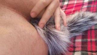 Tail Plug - Boy clit Masturbation