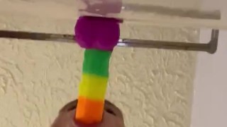 Throating my dildo is fun😊