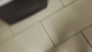 Playing with my tail in public restroom