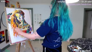 hot aussie milf paints GoAskAlex