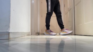 Shrunken annoying friend kept safe in giants shoe & cock