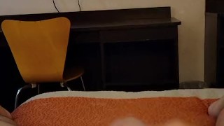 Hard dick slapping with massive cum shot