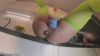 Morning Masturbation in The Kitchen/ Squirt Orgasm
