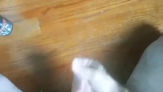 Big uncut cock huge 4 day load moaning
